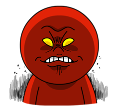 Moon Mad Angry Stickers 9