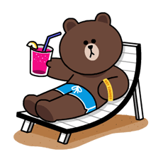 LINE Characters - Happy Vacations Stickers 7
