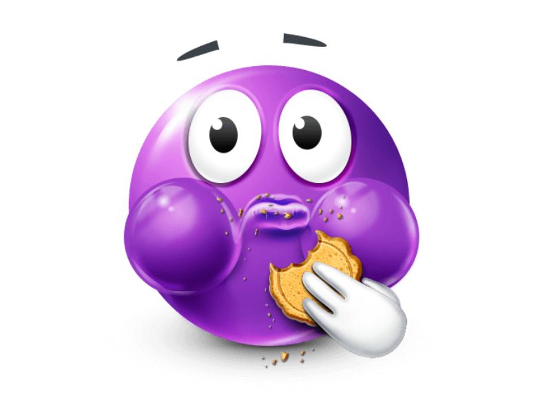 Symbolism of the Blue Emoji Eating Cookie