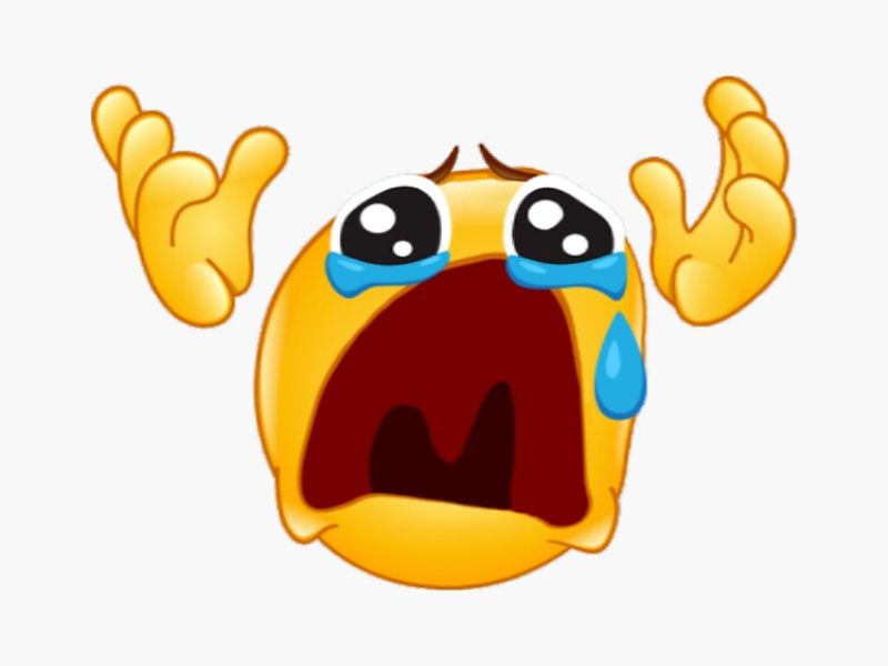 Crying Emoji with Hands — Aesthetic Meltdown Icon