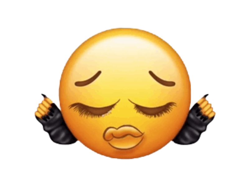 Combining the Emoji With Nails And Lashes With Other Symbols