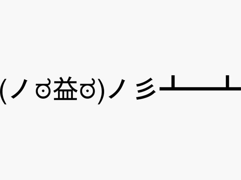 When to Use the Flip the Table Kaomoji